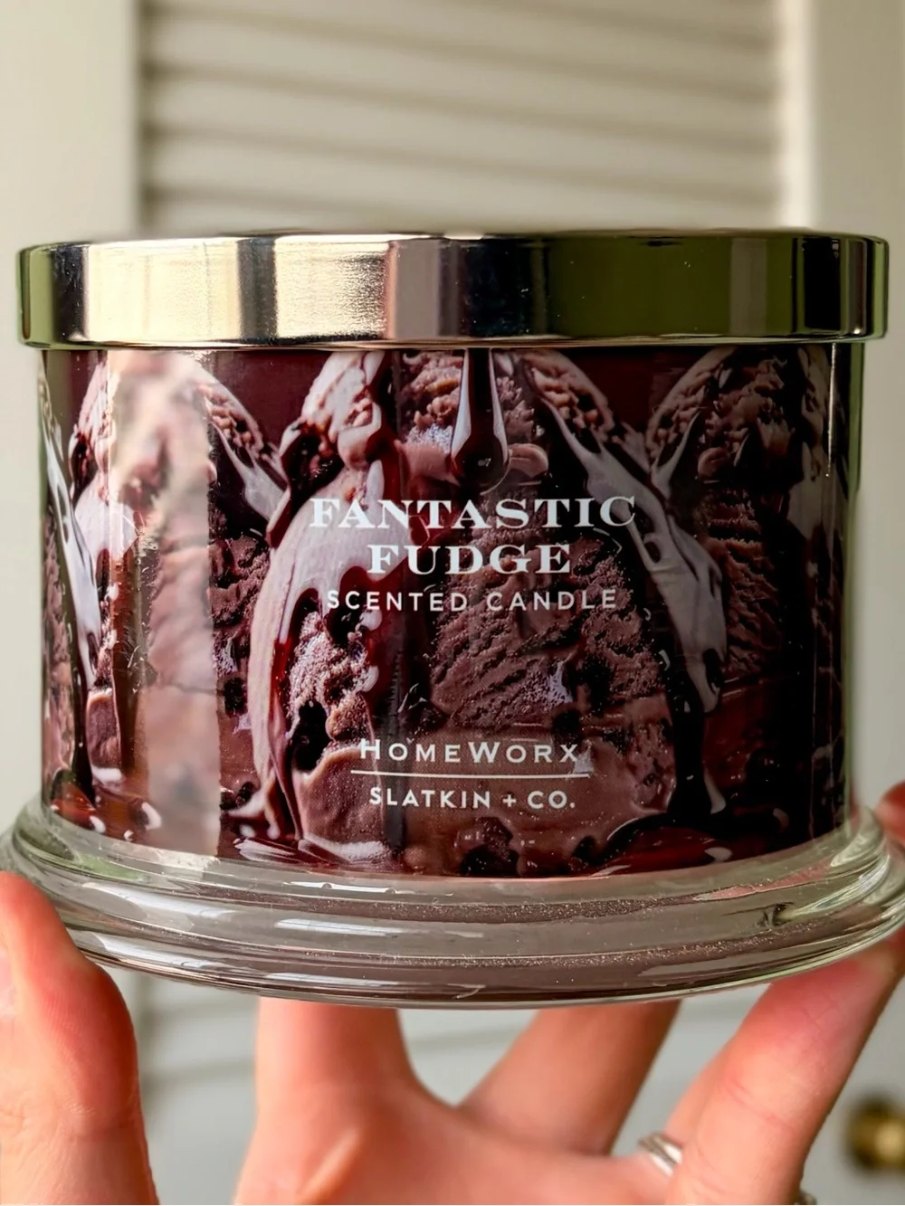 HomeWorx Fantastic Fudge Scented Candle - Chocolate Brown 3 Wick 14oz